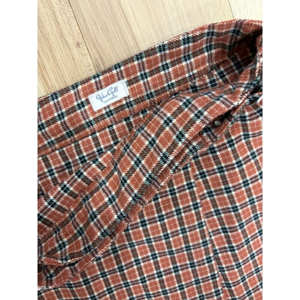 John Galt Brandy Melville Rust Plaid Adjustable Mini Skirt One Size - Picture 2 of 4